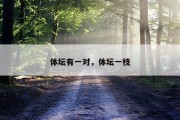 体坛有一对，体坛一枝