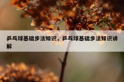 乒乓球基础步法知识，乒乓球基础步法知识讲解
