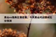 黑山vs瑞典比赛结果，今天黑山对战挪威比分预测