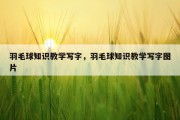 羽毛球知识教学写字，羽毛球知识教学写字图片