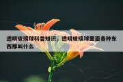 透明玻璃球科普知识，透明玻璃球里面各种东西那叫什么