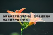 体坛未来五年热门项目排名，普华永道预测未来五年体育产业年增6%
