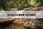 赵子龙312比赛结果，赵子龙裁判