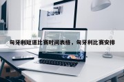 匈牙利短道比赛时间表格，匈牙利比赛安排