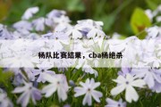 杨队比赛结果，cba杨绝杀
