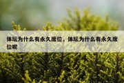 体坛为什么有永久席位，体坛为什么有永久席位呢