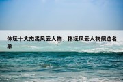 体坛十大杰出风云人物，体坛风云人物候选名单