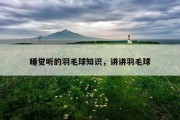 睡觉听的羽毛球知识，讲讲羽毛球