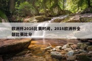 欧洲杯2016比赛时间，2016欧洲杯全部比赛比分