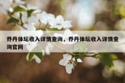 乔丹体坛收入详情查询，乔丹体坛收入详情查询官网