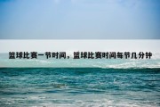 篮球比赛一节时间，篮球比赛时间每节几分钟