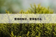 雷球的知识，雷球是什么