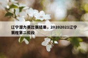 辽宁潜力赛比赛结果，20202021辽宁赛程第二阶段