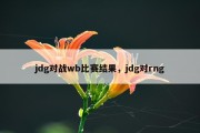 jdg对战wb比赛结果，jdg对rng