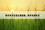 数学天才任意比赛结果，数学竞赛天才