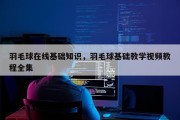 羽毛球在线基础知识，羽毛球基础教学视频教程全集