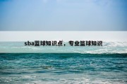 sba蓝球知识点，专业篮球知识