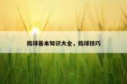 捣球基本知识大全，捣球技巧