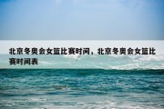北京冬奥会女篮比赛时间，北京冬奥会女篮比赛时间表