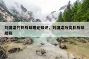 刘国梁的乒乓球理论知识，刘国梁改变乒乓球规则