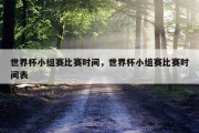 世界杯小组赛比赛时间，世界杯小组赛比赛时间表