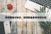 球球英雄冷知识，球球英雄各种球球介绍