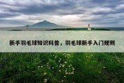 新手羽毛球知识科普，羽毛球新手入门规则
