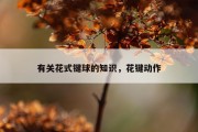 有关花式键球的知识，花键动作