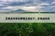 王昶主持体坛荣耀之夜台下，王昶运动员