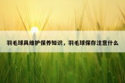 羽毛球具维护保养知识，羽毛球保存注意什么