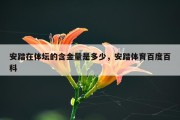 安踏在体坛的含金量是多少，安踏体育百度百科