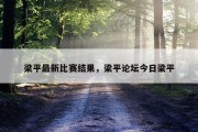 梁平最新比赛结果，梁平论坛今日梁平