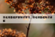 羽毛球基础护肤知识学习，羽毛球基础知识讲解