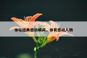 体坛经典感动瞬间，体育感动人物