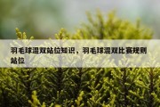 羽毛球混双站位知识，羽毛球混双比赛规则 站位