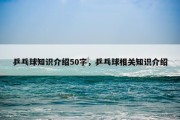 乒乓球知识介绍50字，乒乓球相关知识介绍