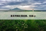 嘉亮传媒比赛结果，亮嘉cp