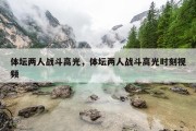 体坛两人战斗高光，体坛两人战斗高光时刻视频