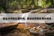 奥运会摔跤比赛时间，奥运会摔跤比赛时间表