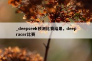 _deepseek预测比赛结果，deepracer比赛