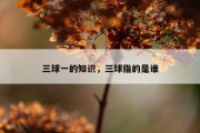 三球一的知识，三球指的是谁