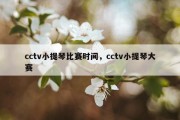 cctv小提琴比赛时间，cctv小提琴大赛