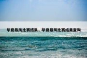 华夏暴风比赛结果，华夏暴风比赛结果查询