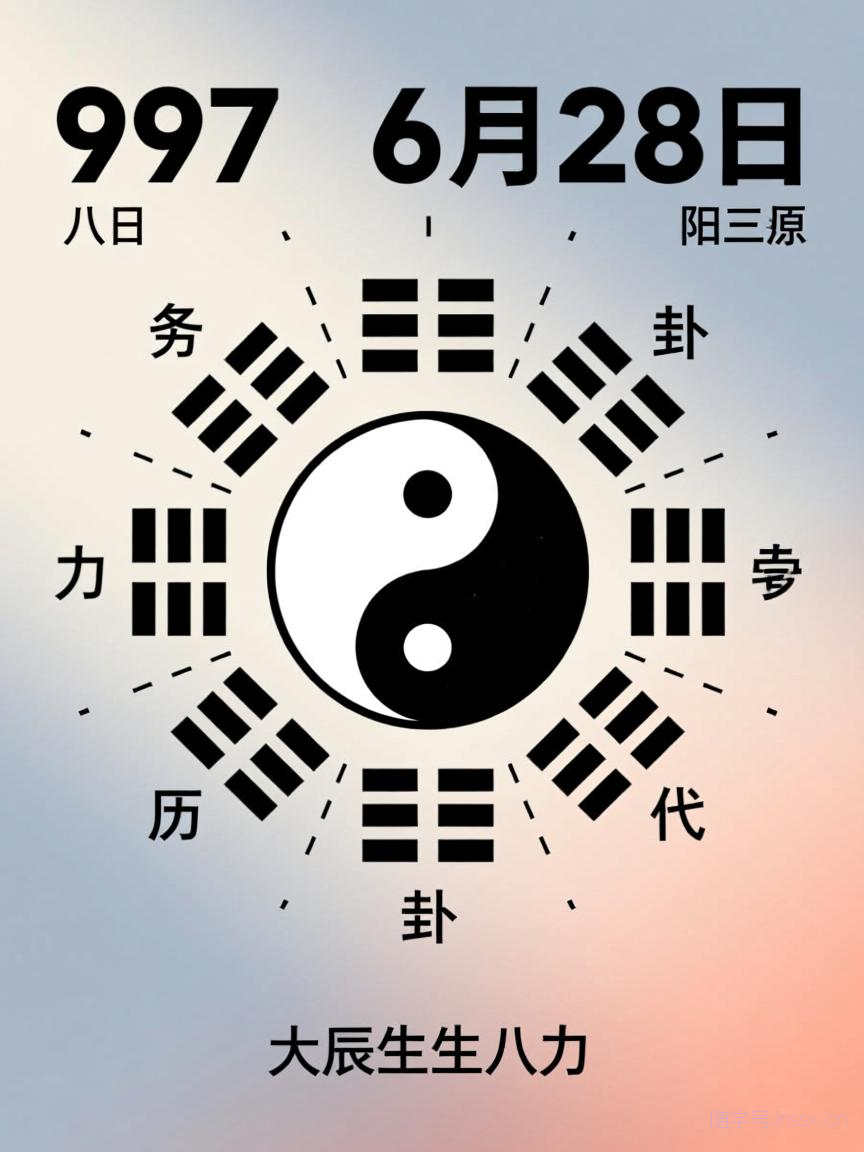 1997年6月28日生辰八字，1997年6月28日农历