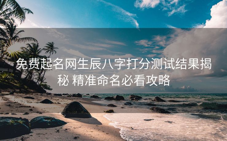免费起名网生辰八字打分测试结果揭秘 精准命名必看攻略