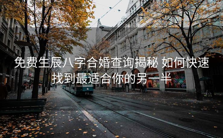 免费生辰八字合婚查询揭秘 如何快速找到最适合你的另一半
