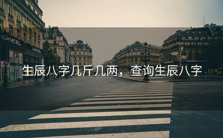 生辰八字几斤几两，查询生辰八字