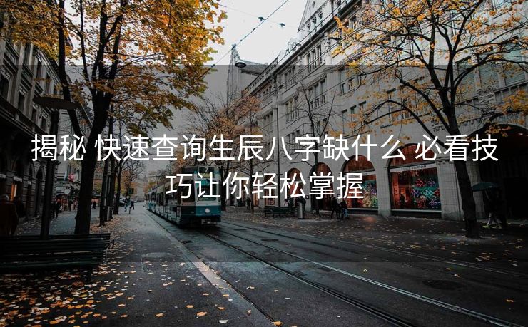 揭秘 快速查询生辰八字缺什么 必看技巧让你轻松掌握