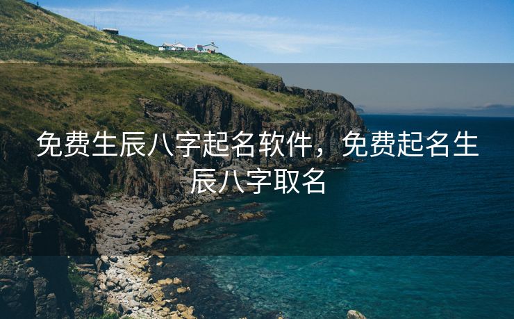 免费生辰八字起名软件，免费起名生辰八字取名