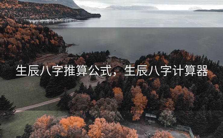 生辰八字推算公式，生辰八字计算器